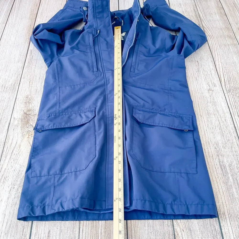 Lands’ End Men’s Small Squall Jacket Blue Waterproof Windproof Fleece Lined NWOT